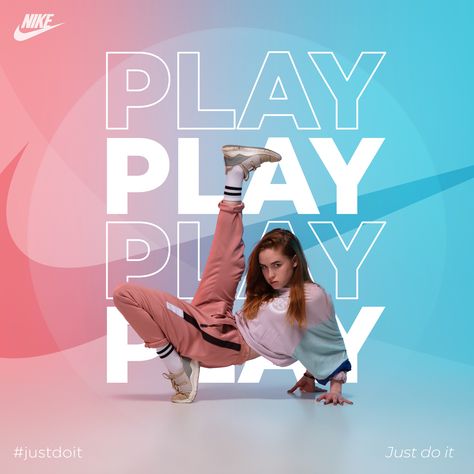 Nike social Media Advertisement Post 1:1 ratio (square size) Nike Social Media Design, Sports Graphic Design Creative, Nike Social Media, Gym Campaign, Sports Advertisement, Fitness Ads, Sport Ads, Nike Ads, Typography Ads