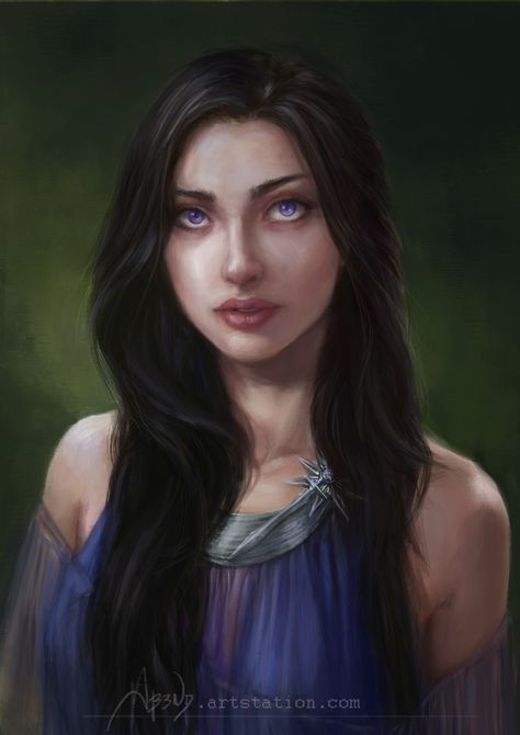 ashara dayne by elena maria vacas Arthur Dayne, Ashara Dayne, Asoiaf Art, Violet Eyes, Gra O Tron, Game Of Thrones Art, Female Portraits, Purple Eyes, Arte Fantasy