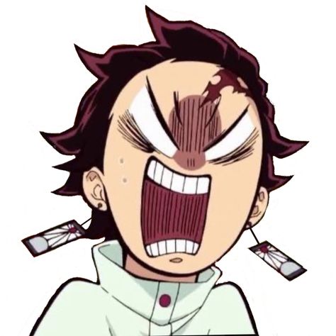 Japanese Cartoon Art, Kimetsu No Yaiba Icons, Demon Slayer Icons, Anime Meme Face, Kamado Tanjirou, Slayer Meme, Anime Expressions, Japanese Cartoon, Anime Meme