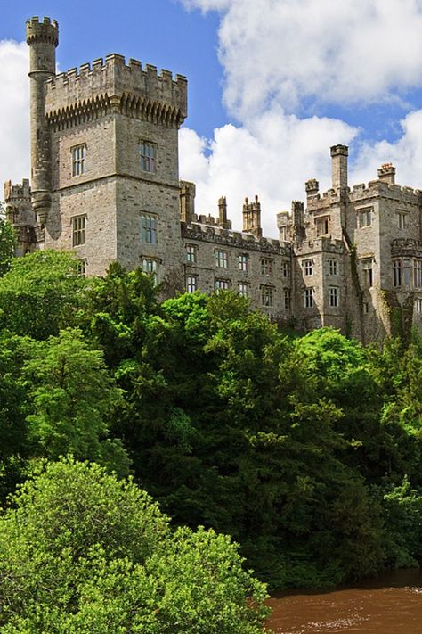 Lismore Castle, Republic of Ireland Irish Castles, Castles In Ireland, River Bank, Over The River, Republic Of Ireland, Sketch Inspiration, Unique Charms, Knights, The River