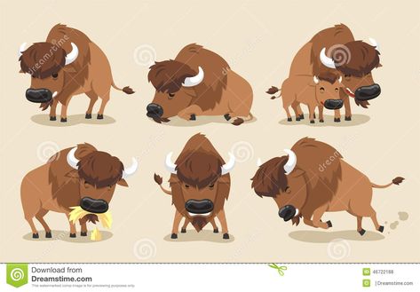 Buffalo Cartoon, Yellowstone National Park Photography, Buffalo Pictures, World Map Mural, Fingerprint Art, Map Murals, National Parks Photography, American Bison, Animal Book