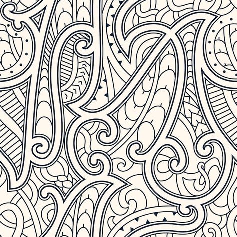 Maori Patterns Design, Maori Designs Pattern, Maori Wallpaper, Maori Art Drawing, Māori Patterns, Maori Drawing, Freepik Pattern, Maori Art Designs, Māori Design