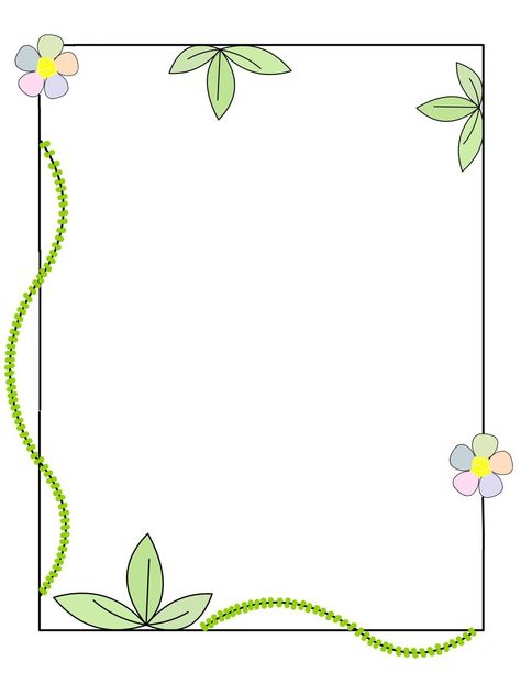 Floral border Outline for school project Border art Floral template Border Outline Design, Project Border, Boarders Designs For Projects, Floral Template, School Border, Border Art, Flower Background Design, Colorful Borders Design, Bond Paper Design