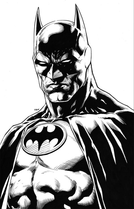 Batman commission art by Jason Fabok Batman Art Drawing, Jason Fabok, Batman Drawing, Batman Tattoo, Drawing Superheroes, Harvey Dent, Superhero Coloring, Batman Comic Books, Black And White Comics