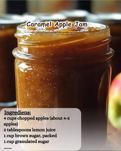 Easy Quick Recipes | Caramel Apple Jam | Facebook Caramel Apple Jam Recipe, Caramel Apple Jam, Apple Jam Recipe, Dutch Desserts, Freezing Recipes, Easy Quick Recipes, Canning Jam, Apple Jam, Autumn Love