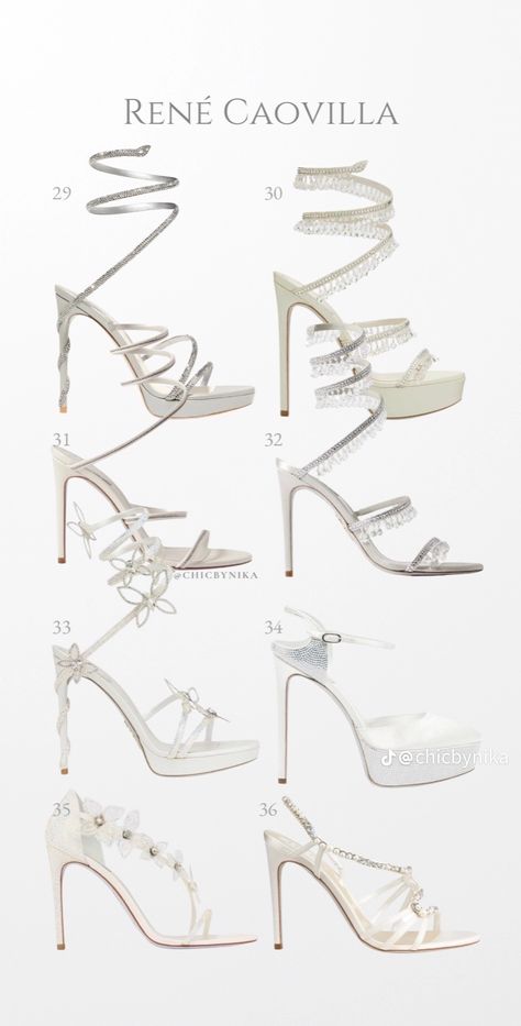 Rene Caovilla Heels, Bridal High Heels, Queen Outfit, Shoes Heels Classy, Shoes Outfit Fashion, Girls Heels, Wedding Shoes Heels, Heels Classy, Aesthetic Shoes