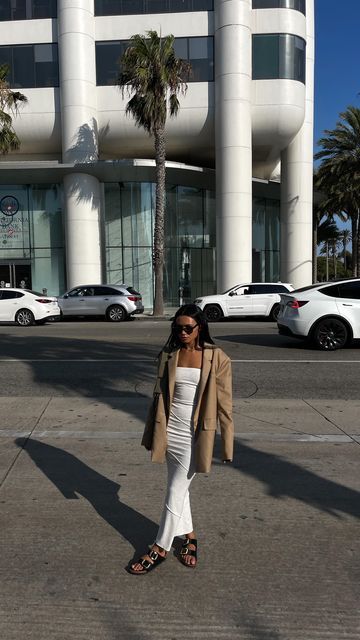 Michelle Infusino, Blazer Outfits, Blazer Dress, Midi Dresses, Cool Girl, Duster Coat, Cool Outfits, Slip Dress, Fashion Inspo