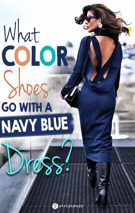 What Color Shoes Go With A Navy Blue Dress? #fashion #women #style Navy Satin Dress Outfit, Navy Dress Styling, Navy Dress And Black Shoes, Navy Dress Silver Shoes, Navy Dress Outfit Winter, Navy Formal Dress Accessories, Navy Blue Cocktail Dress Outfit, Navy Blue Dress Accessories Wedding, Accessories For Navy Blue Dress