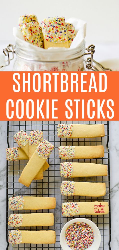 Shortbread Sticks Recipe, Butter Cookie Sticks, Shortbread Stick Cookies, Orange Shortbread Cookie Sticks, Shortbread Cookie Sticks, Shortbread Sticks, Cookie Sticks Recipe, February Treats, Sugar Cookie Sticks