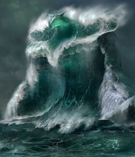 Water elemental giant Combat Poses, Spirit Creature, Fairy Character, Creature Fantasy, Water Creatures, Concept Art World, Heroic Fantasy, Fantasy Worlds, 다크 판타지