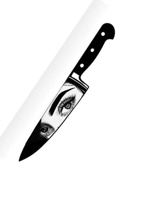 Cute Knife Tattoo, Ojo Tattoo, Chef Tattoo, Nightmare Before Christmas Tattoo, Food Tattoos, Knife Tattoo, Christmas Tattoo, 4 Tattoo, Sketch Tattoo Design