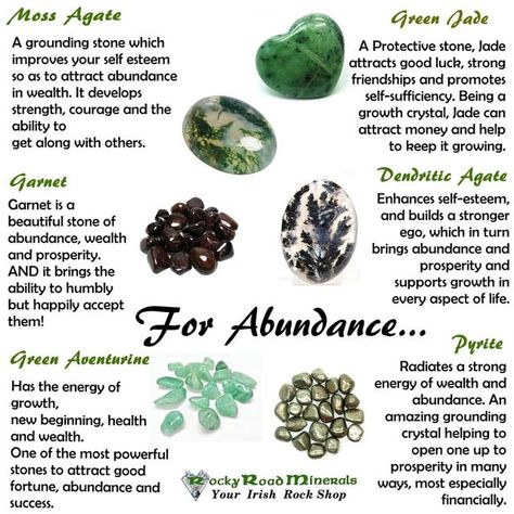 Crystals For Prosperity And Abundance, Crystals For Harmony, Herbs For Abundance And Prosperity, Crystals For Prosperity, Crystals For Abundance, Prosperity Crystals, Abundance Crystals, Crystal Healing Chart, Crystal Uses