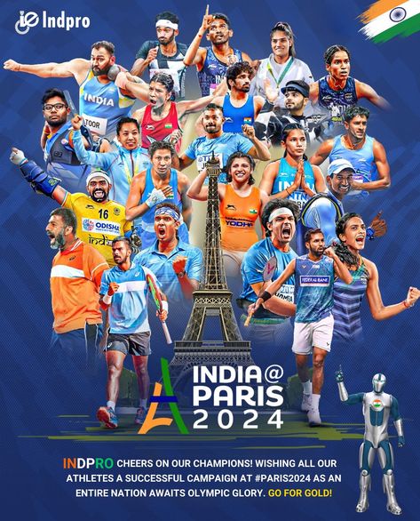 🏅 Indpro Cheers on Our Champions! 🏅 As the excitement builds for #Paris2024, Indpro wishes all our athletes a successful campaign ahead. An entire nation awaits in anticipation of Olympic glory. Go for gold and make us proud! 🌟 #Indpro #Olympics #Paris2024 #TeamIndia #GoForGold #ProudMoment #parisolympics #parisolympics2024 #indiaatolympics #allthebest Olympics 2024 Poster, Olympics 2024 India, Olympic Poster, Olympic Winners, Suniel Shetty, India Poster, Olympics 2024, 2024 Olympics, Campaign Posters