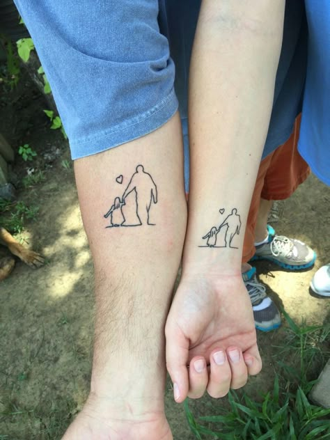 Father/daughter tattoo Mais Father Daughter Tattoo, Dad Daughter Tattoo, Grandfather Tattoo, Nirvana Tattoo, Father Daughter Tattoos, Father Tattoos, Daughter Tattoo, Tattoo Trend