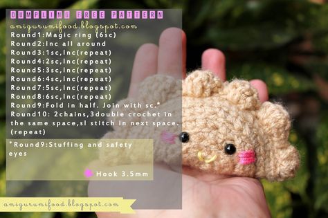 Amigurumi Food: Free pattern Food Amigurumi, Crochet Blanket Vintage, Amigurumi Food, Food Crochet, Hook Crochet, Ravelry Crochet, Crochet Tutorial Pattern, Crochet Keychain Pattern, Pola Amigurumi