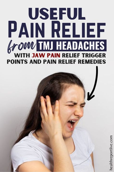 Here is a person with her hand to her ear Tmj Relief Remedies, Tmj Massage, Massage For Headache, Jaw Pain Relief, Tmj Headache, Tension Headache Relief, Relief Headache, Upper Back Pain Relief, Tmj Relief