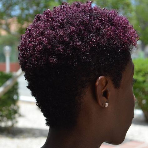 50 Enchanting Red Violet Hair Color Ideas — Magical Combinations Check more at http://hairstylezz.com/best-red-violet-hair-color-ideas/ Deep Plum Hair Color Black Women, Plum Dyed Hair, Short Blonde Afro Hair, Purple Black Hair Short, Short Hair Dye Colors For Black Women, Purple Hair Color Ideas For Short Hair, Short Plum Hair, Plum Hair Color On Black Women, Dark Purple Short Hair