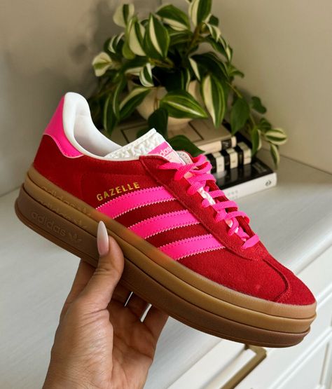 Adidas Sambas platform fav!! Size down a half size  #LTKfindsunder100#LTKU#LTKshoecrush https://liketk.it/4EK4I Platform Sambas, Adidas Platform Sneakers, Gazelle Bold Shoes, Gazelle Bold, Adidas Sambas, Bold Shoes, Air Shoes, Nike Air Shoes, Brown Wedges