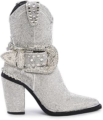 Dolls Kill Sharp Sheriff Shine Cowboy Boots by Club Exx - Rhinestone Encrusted Boots Made From Vegan Leather Dolls Kill, Cowboy Boots, Vegan Leather, Cowboy, For Free, Dolls, Boots, Free Shipping, Leather