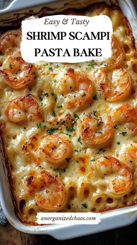 Shrimp Scampi Pasta Bake Cooktop Cove, Shrimp Pasta Scampi, Little Shrimp Recipes, One Pan Shrimp Scampi, Impressive Pasta Dishes, Shrimp Recipes With Pasta, Baked Shrimp Pasta Recipes, Shrimp Scampi Alfredo Pasta, Classic Pasta Recipes