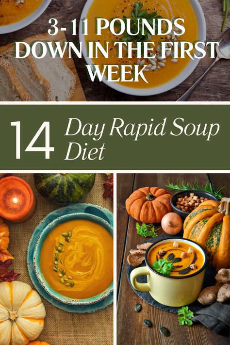 🌟 Transform Your Body with 14 Day Rapid Soup Diet! 🍲✨ ✅ Burn abdominal fat 240% faster ✅ Lose a jean size in just one week ✅ Drastically improve blood pressure & blood sugars ✅ Experience a natural appetite suppressant with super-nutrients I've personally lost over 100 pounds, and you can too! 🌈 Dive into the world of homemade, supercharged soups that make weight loss simple and sustainable. 🥣 #RapidSoupDiet #WeightLossJourney #HealthyLiving #TransformWithSoup 🍵 Unique Soup Recipes, 7 Day Soup Diet, Quick Meal Prep, Impressive Recipes, Soup Diet, Delicious Soup Recipes, Abdominal Fat, Easy Soups, Personal Journey