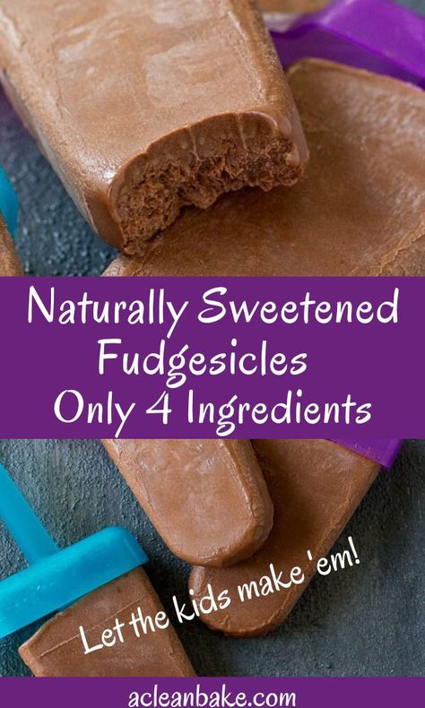 Homemade Fudgesicles Homemade Fudgesicles, Fudgesicle Recipe, Deserturi Raw Vegan, Healthy Popsicle Recipes, Homemade Popsicles, Homemade Ice Cream Recipes, Ice Cream Treats, Popsicle Recipes, Cream Desserts