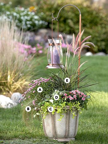 Fall Blooming Flowers, Fall Container Gardens, Fall Containers, Container Garden Ideas, Fall Garden, Garden Containers, Garden Recipes, Container Flowers, Container Gardens