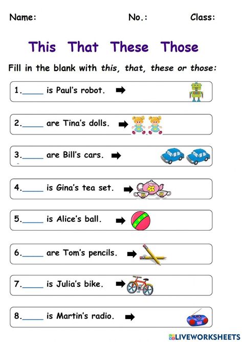 This, That, These, Those interactive activity for Grade 2 Esl This That These Those, 3rd Grade Esl Activities, Use Of This That These Those Worksheet, This That These Those Worksheet Grade 1, This Or That Worksheet For Kindergarten, Use Of This And That Worksheets, These And Those Worksheet For Kids, This That These Those Grammar, This That Worksheet For Grade 1