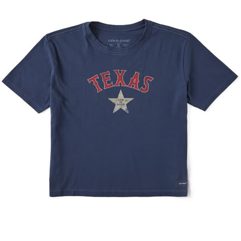 Women's Texas Lone Star  Boxy Crusher Tee Theta Merch, Texas Tee Shirts, Thrift Wishlist, Texas Lone Star, Texas Shirts, Merch Ideas, Preppy Clothes, Wardrobe Wishlist, Henley Tee