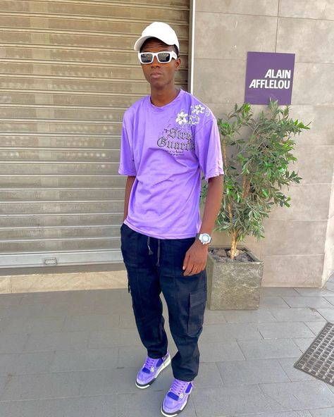 Purple Sneakers Outfit Men, Jordan 4 Retro Canyon Purple Outfit, Purple Jordan 4 Outfit, Purple Canyon 4s Outfit, Jordan 4 Canyon Purple Outfit, Canyon Purple Jordan 4 Outfit, Air Jordan 4 Canyon Purple, Jordan 4 Purple, Jordan 4 Outfit Men