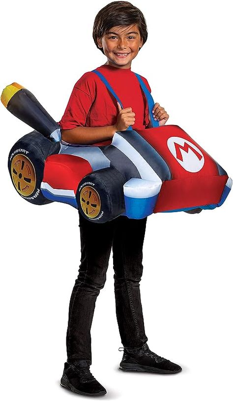 Such a cute costume for the Mario Kart lovers. #ad As an Amazon affiliate, I earn money through links. Mario Kart Costumes, Super Mario Costumes, Nintendo Mario Kart, Mario Costume, Super Mario Kart, Inflatable Costumes, Super Mario Brothers, Toddler Halloween Costumes, Mario Bros.