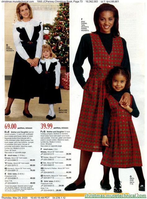 1995 JCPenney Christmas Book, Page 73 - Christmas Catalogs & Holiday Wishbooks 90s Catalog, 90s Teen Fashion, 90s Kids Fashion, 1990s Dress, 90s Christmas, Kids Christmas Outfits, Christmas Party Outfits, Vintage Mom, Crazy Outfits