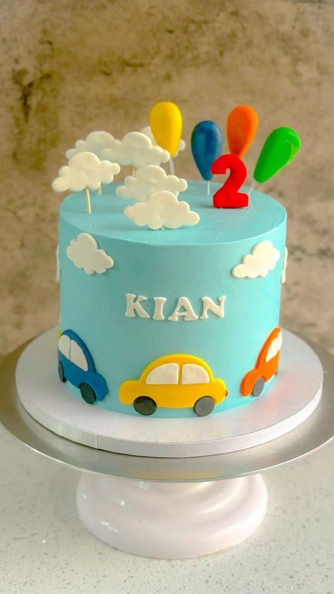 Ankita Dutta Dubey | CAKE ARTIST | Car cake 🚘 Sharing a cute car cake and a simple way to make 2D fondant cars. I used a car-shaped cutter, but if you don’t have that you... | Instagram Transportation Birthday Cake, Piping Tip, Cake Artist, Blue Cakes, Car Cake, Piping Tips, Cute Cars, Naan, Cake Smash