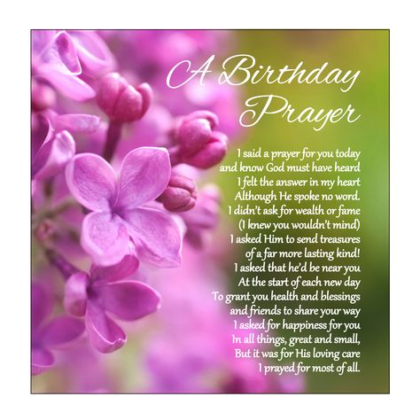 Christian birthday card I said a prayer for you today verse with lilac flowers Birthday Prayer For Me, Happy Birthday Prayer, Christian Birthday Wishes, Christian Birthday Cards, Birthday Prayer, Hbd Quotes, Christian Birthday, Thoughts And Prayers, Happy Birthday Wishes Quotes