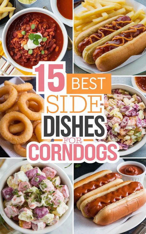 Wow Your Guests with These Creative Corndog Side Dish Combinations! 🎉🍽️ #corndogs #guests #creative Side For Burgers, Sides For Burgers, Classic Coleslaw Recipe, Savory Cornbread, Sweet Potato Recipes Fries, Crispy Onions, Coleslaw Recipe, Dinner Sides, Spicy Chili