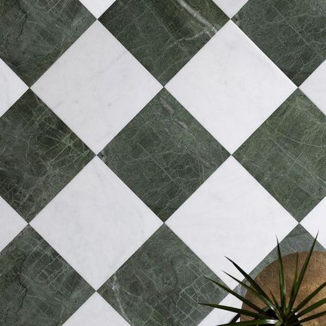 STAREL stones on Instagram: "Embrace timeless elegance with our stunning marble green and white checkered flooring. This exquisite design effortlessly combines classic charm with a touch of modernity, creating a captivating visual spectacle that enhances any space. Whether it's a luxurious foyer or a stylish kitchen, this flooring brings sophistication and refinement to your home.💚 Verde green marble is now available as part of our up to 50% Off Anniversary Sale and in stock! Learn more on our Green Marble Checkered Floor, Green White Checkered Floor, Black And White Marble Floor Kitchen, Green And White Tile Floor, Green And White Checkered Floor, Green Checkered Floor, Marble Checkered Floor, Checkered Marble Floor, Vox Cinema