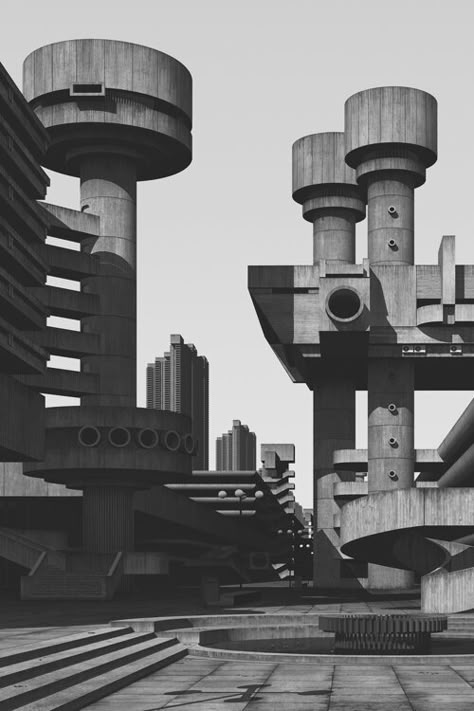 Brutalist Photography, Jg Ballard, Mega Structure, Brutalism Architecture, Brutalist Buildings, Concrete Architecture, Brutalist Design, 3d Architecture, Mid Century Architecture