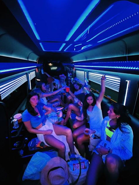 Party Bus Birthday Ideas, Party Bus Themes, Party Bus Aesthetic, Birthday Manifestation, Party Bus Birthday, Weeknd Aesthetic, Bus Party, Teenage Fever, Girl Hood