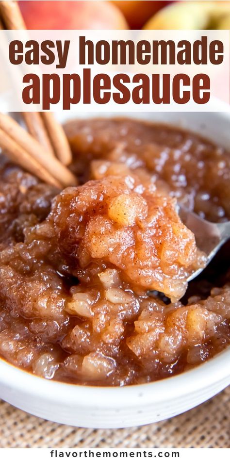 This easy Homemade Applesauce Recipe is one of the best ways to celebrate apple season! It's packed with warm cinnamon and a fresh flavor that only homemade has, plus it's ready in about 30 minutes! #applesauce #easyrecipes #apples Easy Homemade Applesauce, Homemade Applesauce Recipe, Homemade Apple Sauce, Homemade Applesauce Recipes, Applesauce Recipe, Apple Recipes Easy, Apple Sauce Recipes, Homemade Applesauce, Hair Business