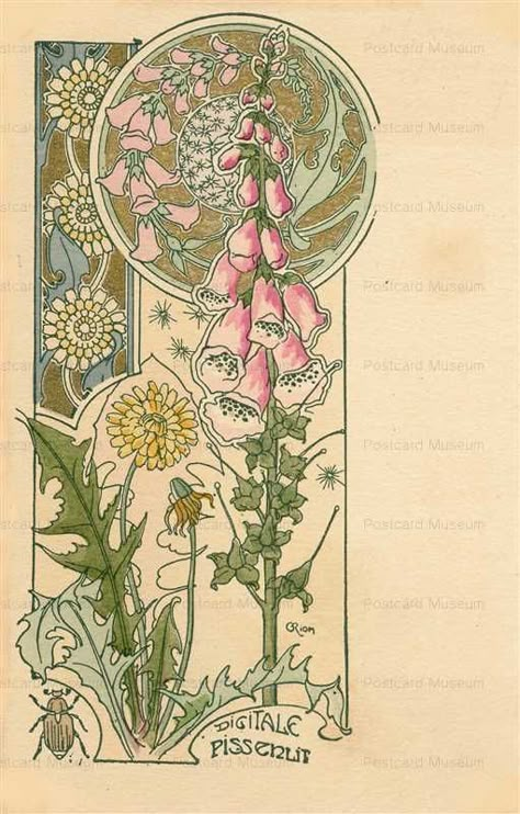 Fleurs Art Nouveau, Motifs Art Nouveau, Tiles Ideas, 2022 Art, Motif Art Deco, Art Nouveau Illustration, Art Nouveau Pattern, Art Nouveau Flowers, Art Nouveau Poster