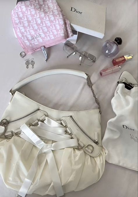 Dior Aesthetic Bag, Dior Bag Aesthetic, Ballet Bag Aesthetic, Dior Ballet Bag, Coquette Duffle Bag, Dior Ballet Corset Bag, Coquette Travel Bag, Dior Aesthetic, Sleepover Bag