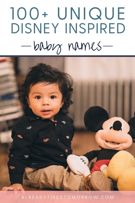 The only list you'll ever need for all truly unique Disney inspired baby names! Discover some truly magical baby names for your little one! | Disney | Disney Names | Disney Baby Names | Baby Names | Baby | #disney #baby Disney Inspired Names, Disney Boy Names, Disney With Baby, Disney Character Names, Western Baby Names, Disney Baby Names, Disney Princess Names, Baby Nicknames, Newborn Hospital Pictures