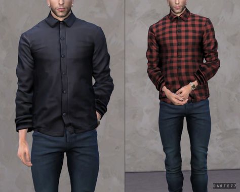 Sims 4 Button Up Shirt, Sims 4 Men Clothing, Sims 4 Male Clothes, Sims 4 Black Hair, Long Tank Top, Sims 4 Characters, Sims 4 Mm, The Sims 4 Download, Sims Four