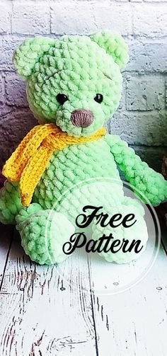 Toys Quotes, Crocheted Teddy Bear, Crochet Bear Pattern, Bear Patterns Free, Crochet Bear Patterns, Crochet Teddy Bear Pattern, Confection Au Crochet, Crochet Animals Free Patterns, Crochet Teddy Bear