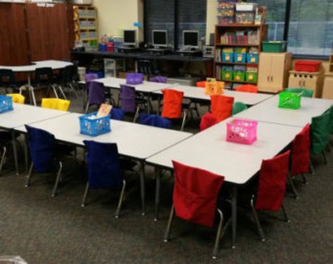 Classroom Table Arrangement, Seat Sacks, Canvas Chair, Chair Pockets, Kids Desks, Classroom Tables, Mail Boxes, Student Desks, Kid Desk