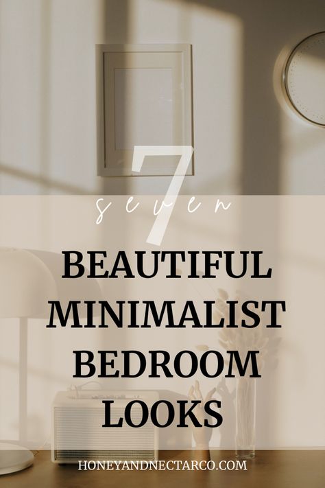 Minimalist Bedroom Looks- Honey & Nectar Co. Minimalist Bedroom Workspace, Minimalist Bedroom Pictures, Bedroom Without Dresser Ideas, Minimal Guest Room, Classy Minimalist Bedroom, Minamilist Clean Bedroom, Simple Spare Bedroom Ideas, Danish Design Bedroom, Minimal Bedroom Design Ideas