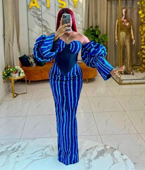 Basque Ankara Gown Styles, Mermaid Ankara Dress, Corset Ankara Gown, African Mermaid, Ankara Dress Designs, Ankara Long Gown Styles, Dress Ankara, Ankara Gown, Ankara Gown Styles