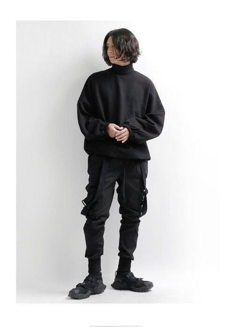 Cyberpunk Outfit, Korean Street Fashion Men, Health Goth, Tech Wear Fashion, Futuristic Fashion, Streetwear Men Outfits, 인물 사진, Fashion Fits, Edgy Outfits