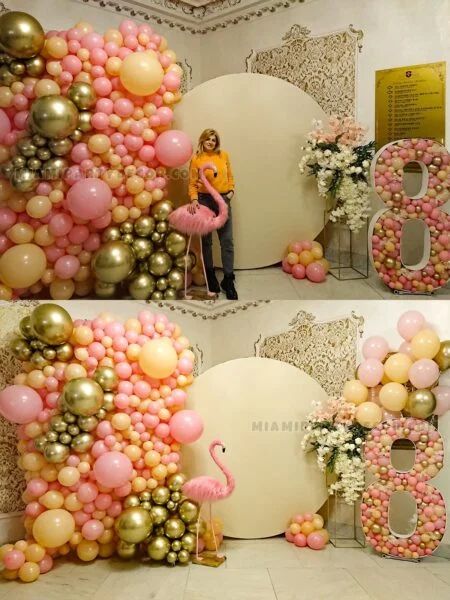 Balloon Walls - Miami Party Decor Balloon Walls, Miami Party, Flamingo Birthday Party, Party Pops, Flamingo Birthday, Birthday Party Balloon, Balloon Wall, Event Services, Party Balloons