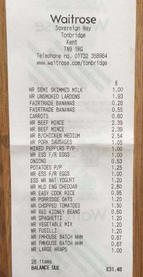 Shopping Receipt, Bean Chilli, Jacket Potato, Food Receipt, Sausage Casserole, Shopping List Grocery, Tasty Pancakes, I Was Wrong, Skim Milk